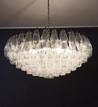 Murano Poliedri Faceted Transparent Glass Chandelier product image