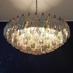 Murano Poliedri Faceted Multicolor Glass Chandelier product image