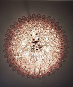 Pink Murano Poliedri Rhombus Faceted Glass Chandelier product image