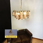 Poliedri Murano Transparent Smoked Chandelier product image