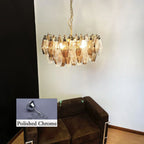 Poliedri Murano Transparent Smoked Chandelier product image