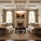 Pink Murano Poliedri Rhombus Faceted Glass Chandelier product image