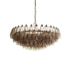 Murano Poliedri Faceted Smoked Glass Chandelier by Bling Lighting Studio