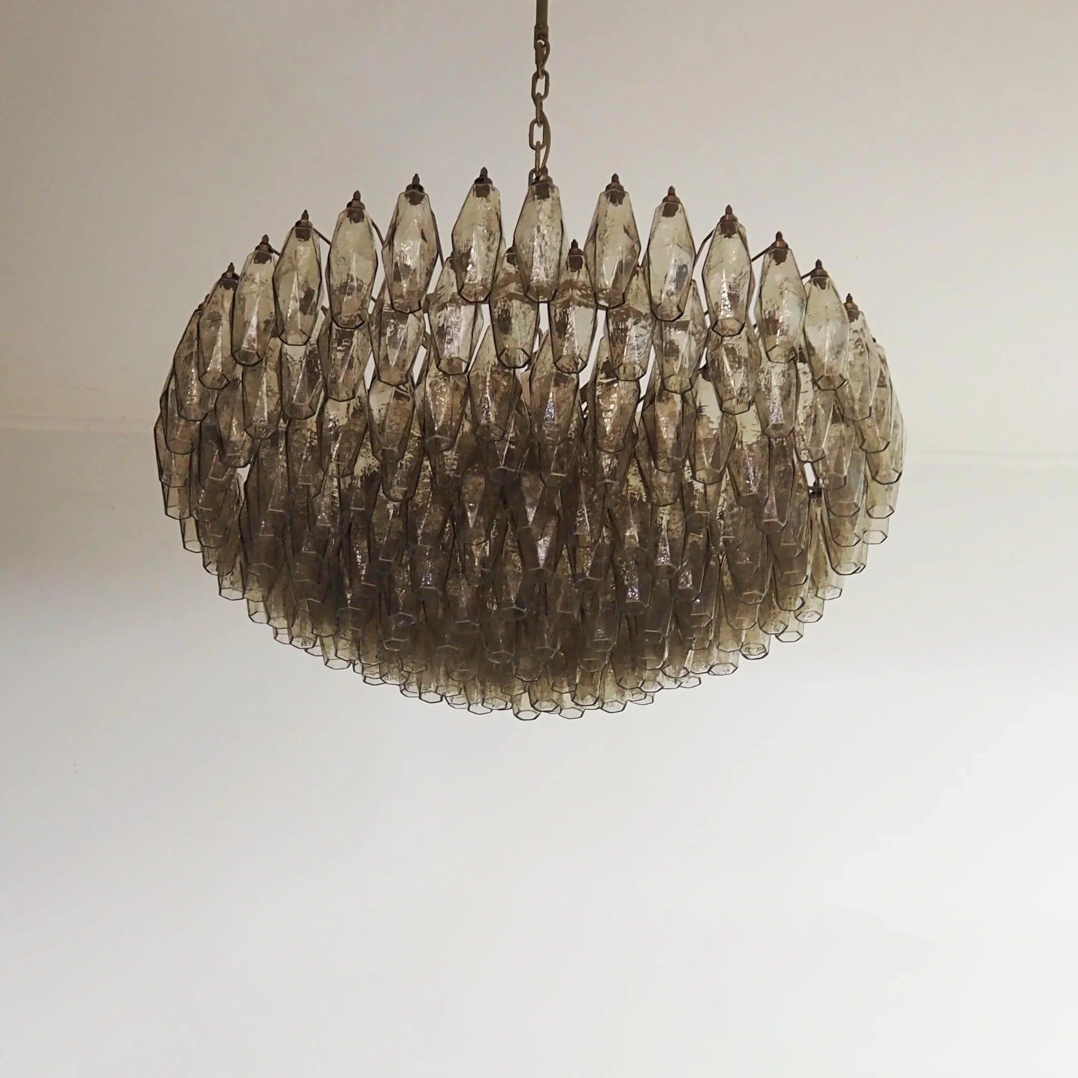 Murano Poliedri Faceted Smoked Glass Chandelier product image