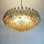 Murano Poliedri Faceted Smoked Glass Chandelier product image