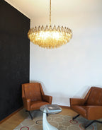 Murano Poliedri Faceted Smoked Glass Chandelier product image