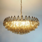 Murano Poliedri Faceted Smoked Glass Chandelier product image