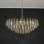 Murano Poliedri Faceted Smoked Glass Chandelier product image