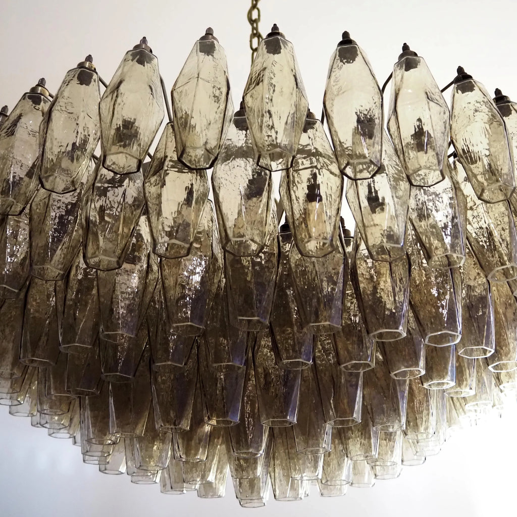 Murano Poliedri Faceted Smoked Glass Chandelier product image
