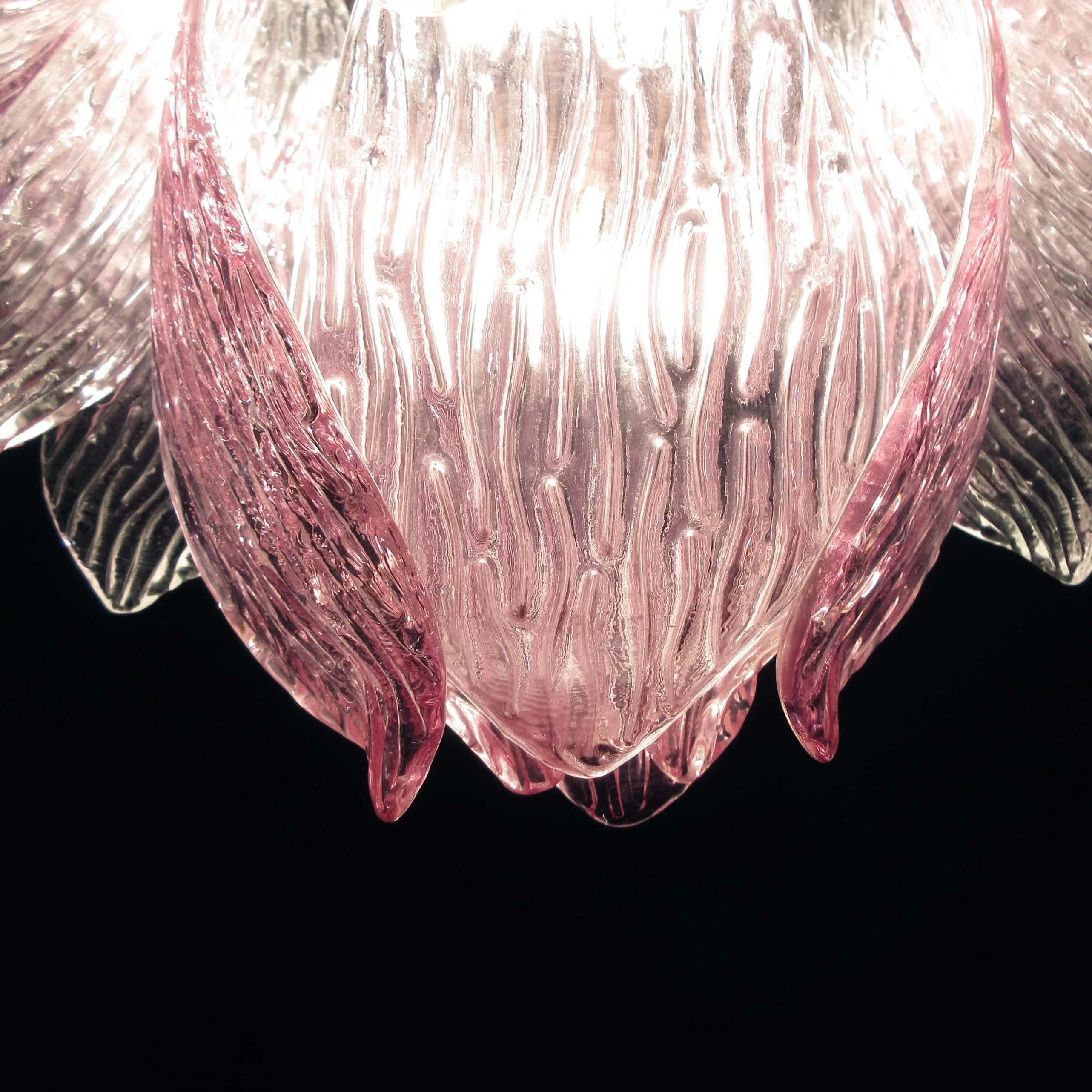 Vintage Murano Transparent Amethyst Glass Chandelier product image