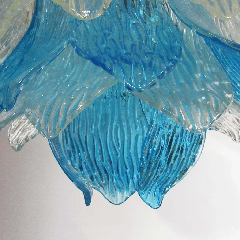Vintage Murano Transparent Blue Glass Chandelier product image