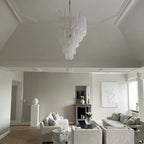 Vintage Transparent Murano Glass Petals Drop Chandelier product image