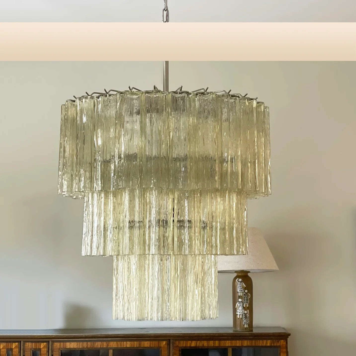 Murano Honey Glass Tube Chandelier product image