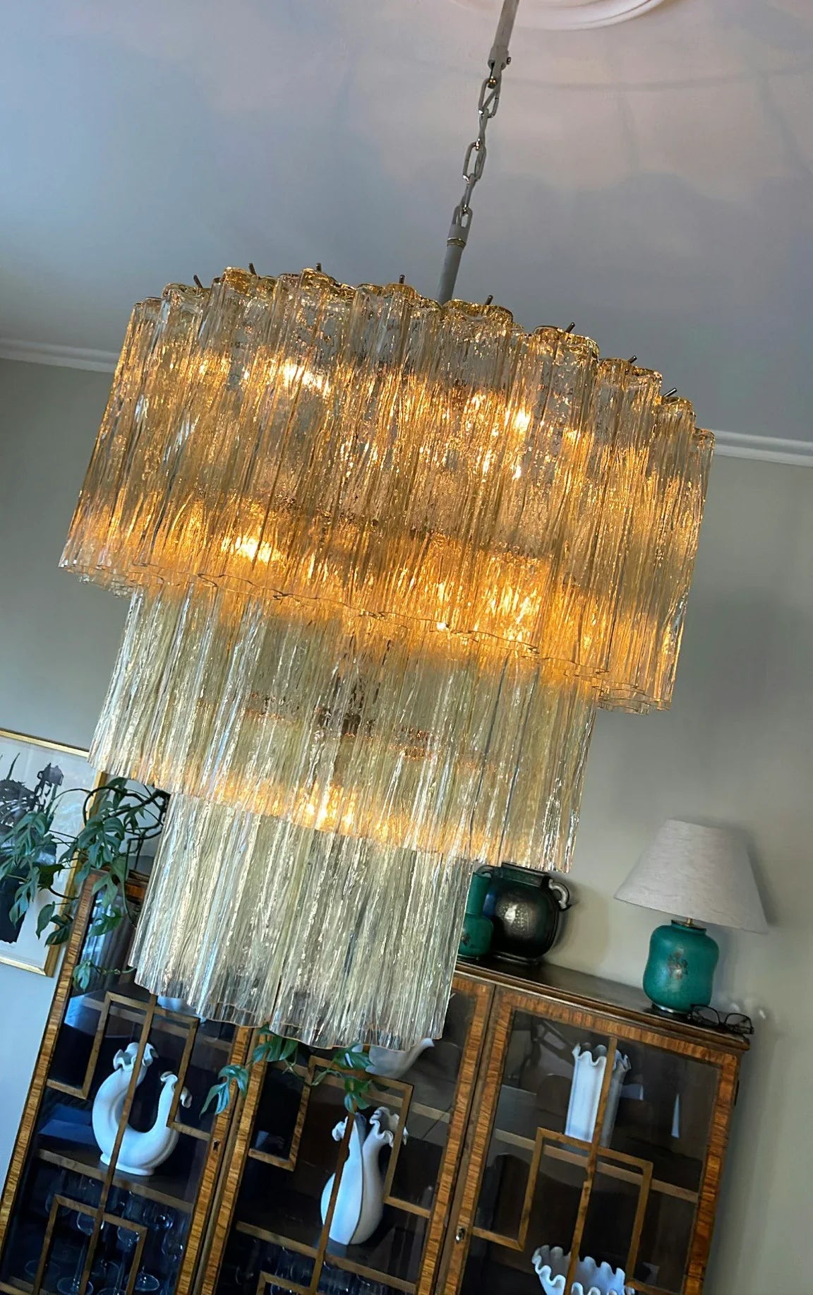 Murano Honey Glass Tube Chandelier product image