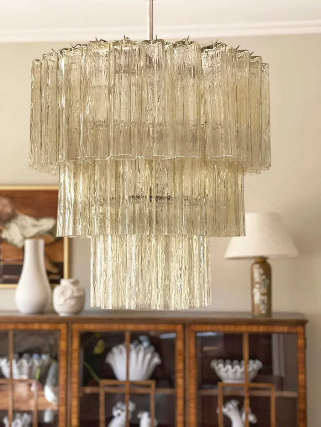 Murano Honey Glass Tube Chandelier product image