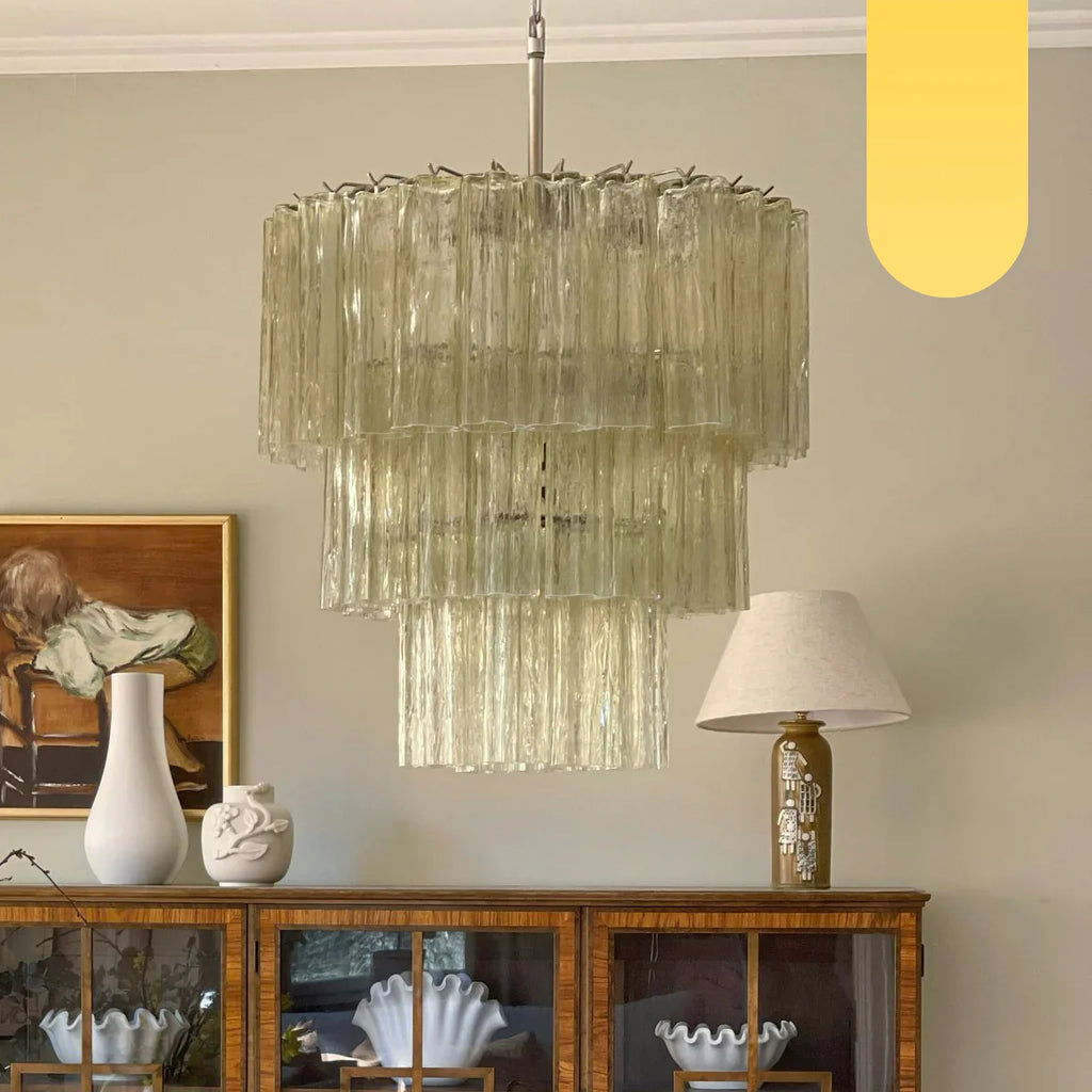 Murano Honey Glass Tube Chandelier product image