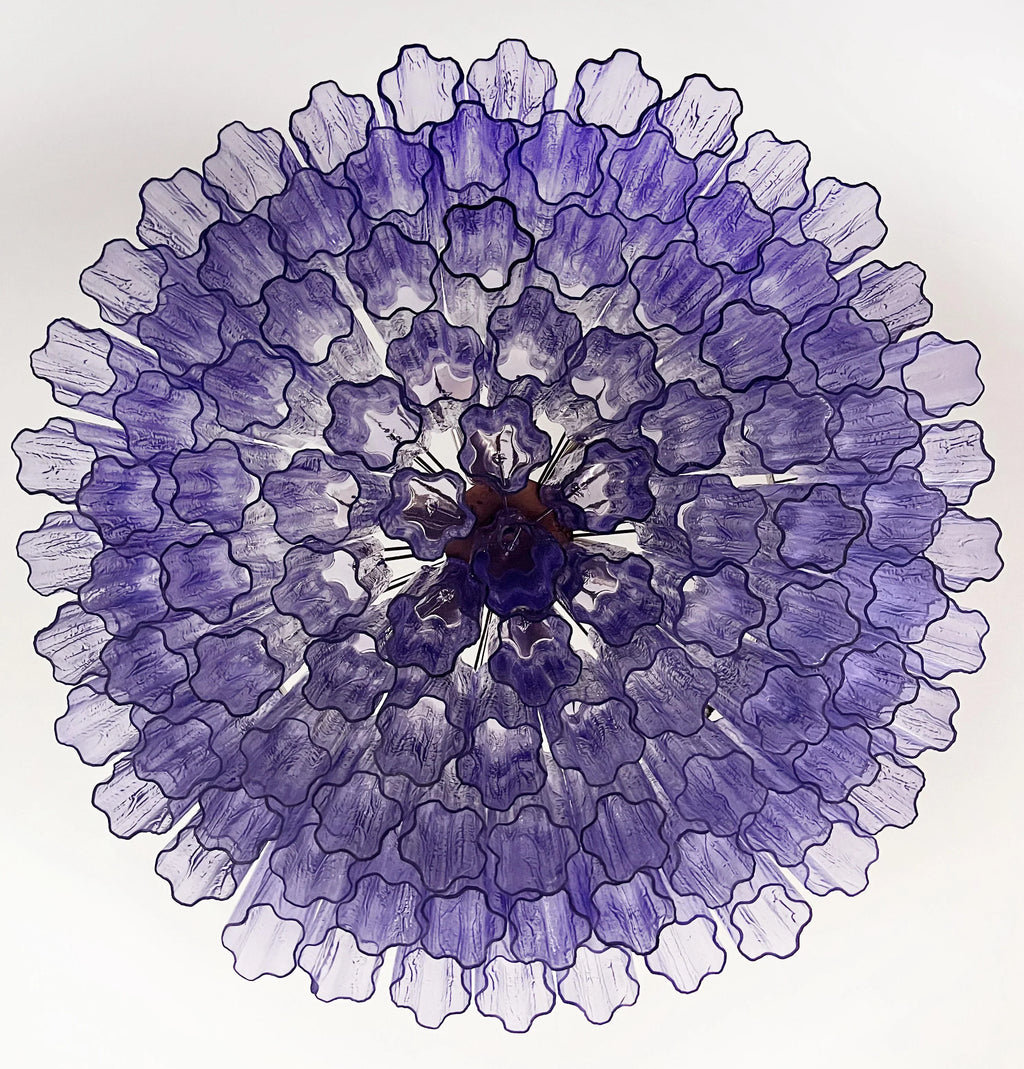 Murano Large Amethyst Glass Tube Chandelier product image