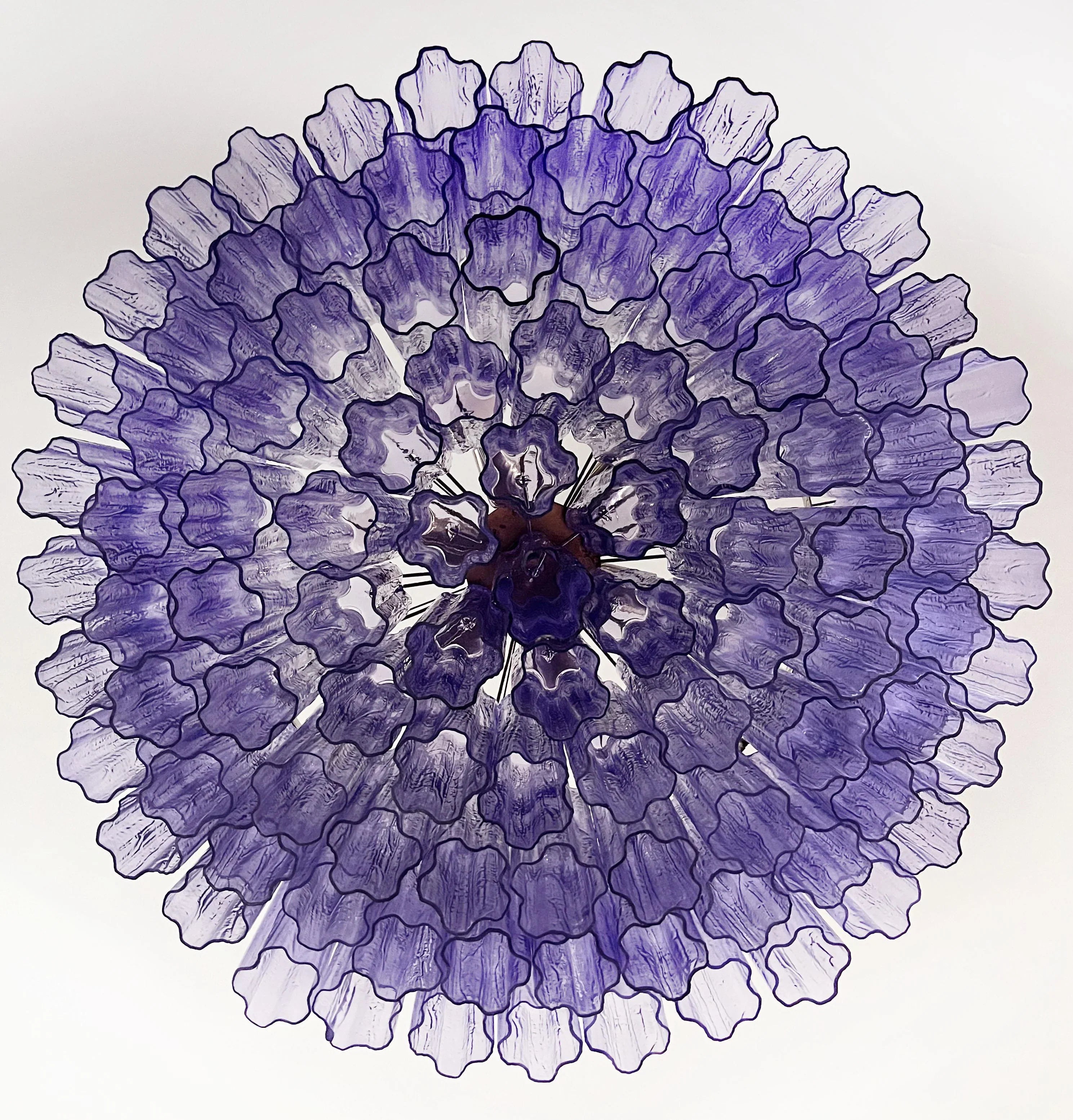 Murano Large Amethyst Glass Tube Chandelier product image