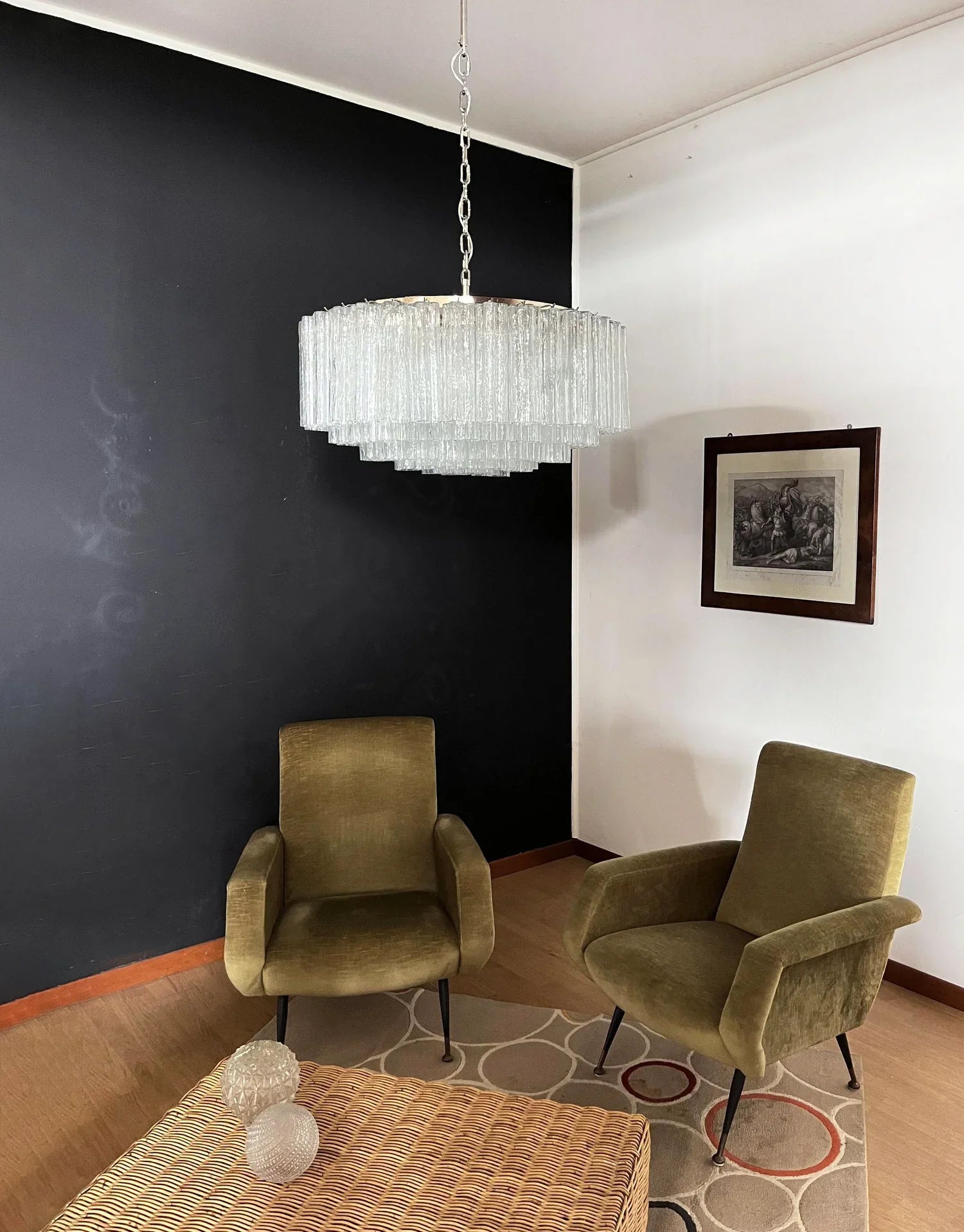 Murano Large Transparent Glass Tube Chandelier product image