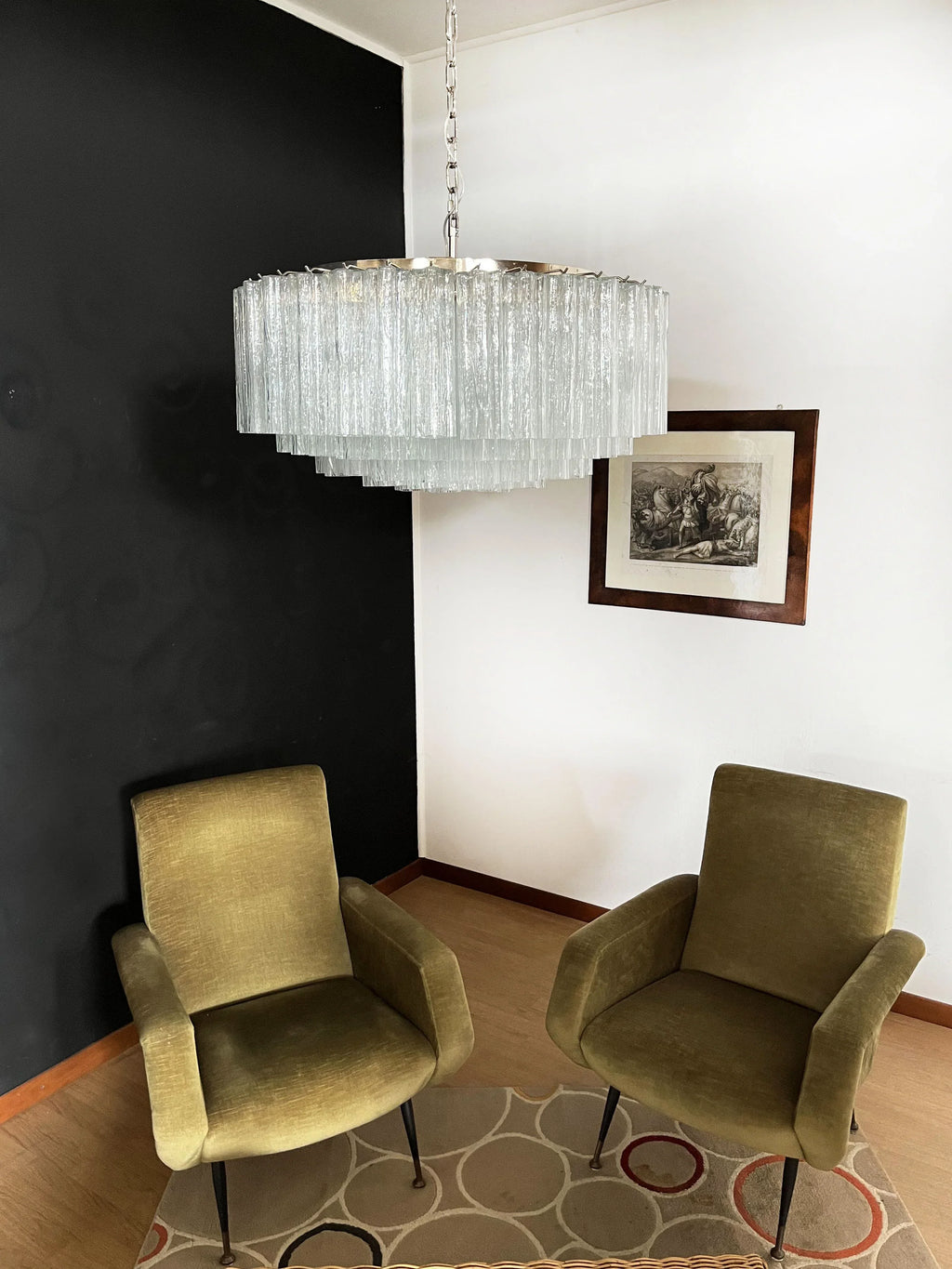 Murano Large Transparent Glass Tube Chandelier product image