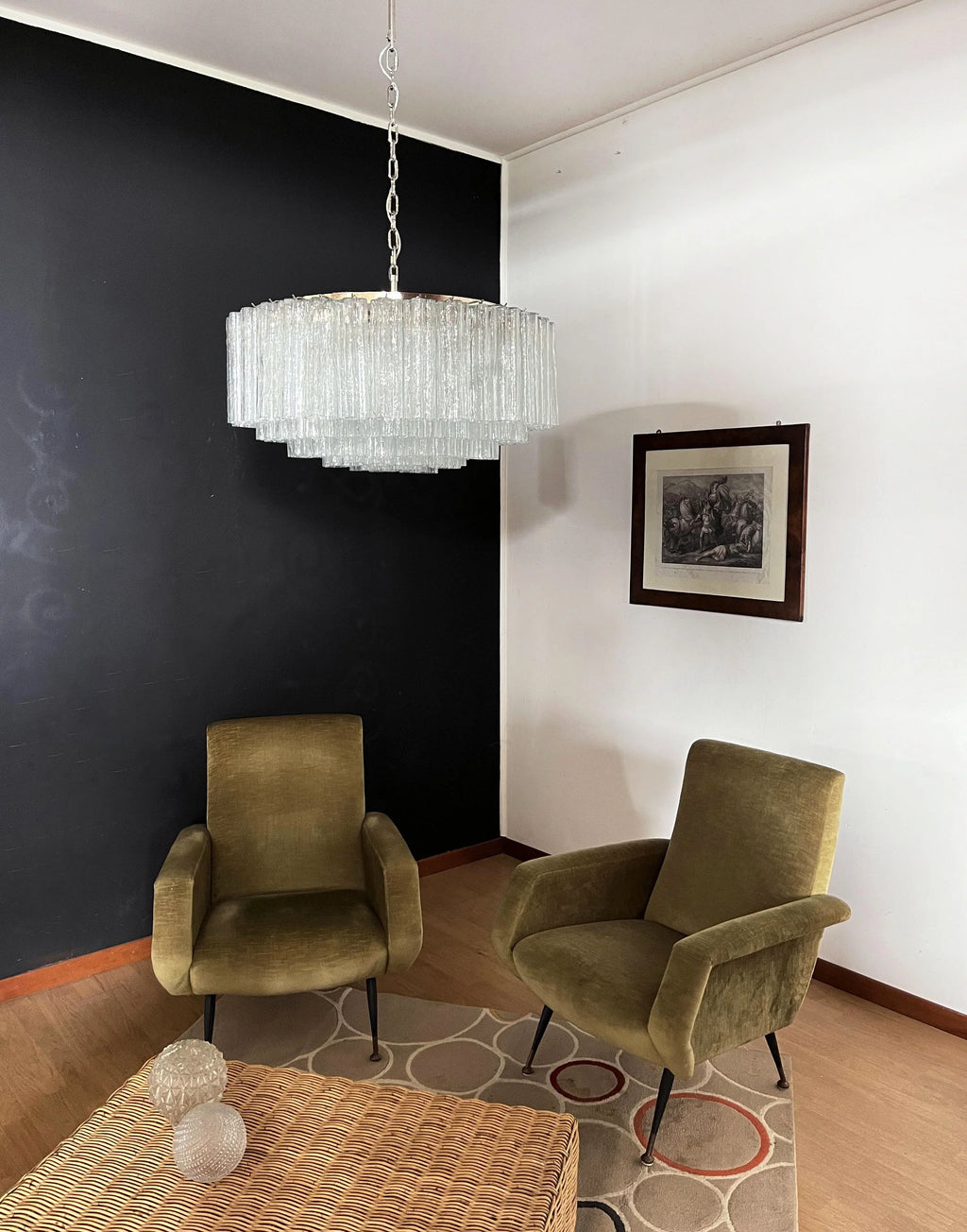 Murano Large Transparent Glass Tube Chandelier product image