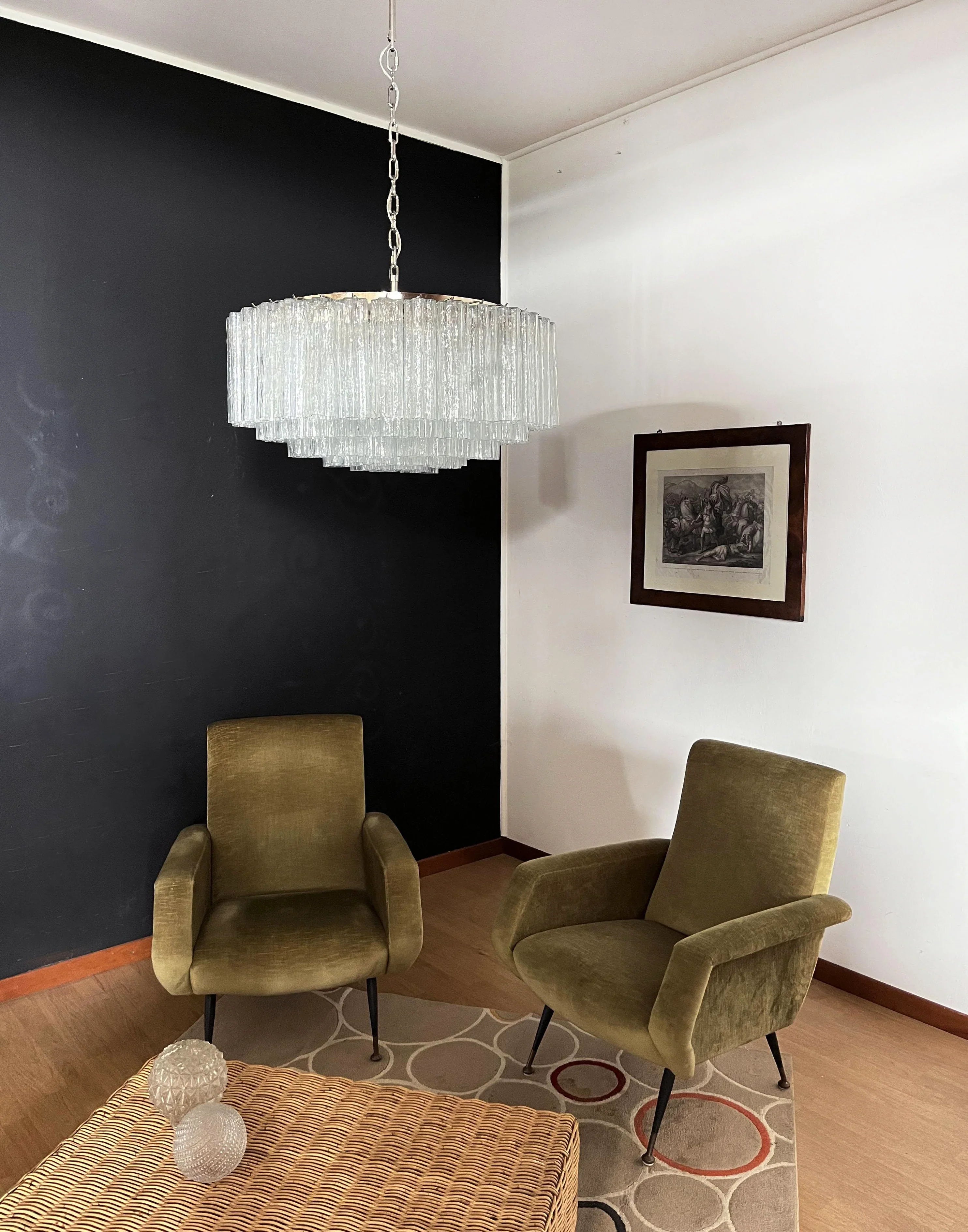 Murano Large Transparent Glass Tube Chandelier product image