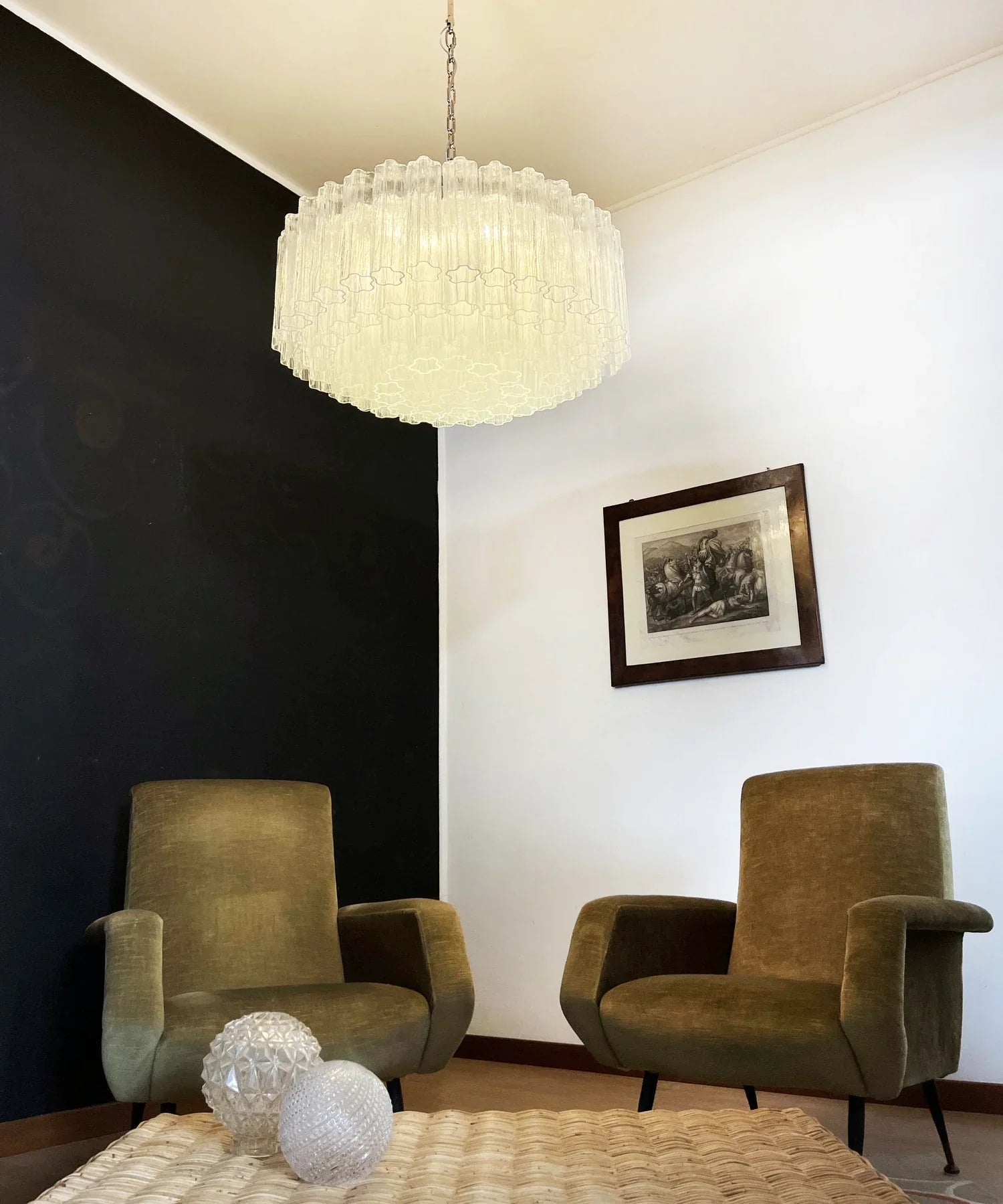 Murano Large Transparent Glass Tube Chandelier additional product view