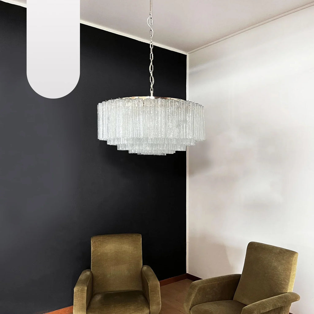 Murano Large Transparent Glass Tube Chandelier product image