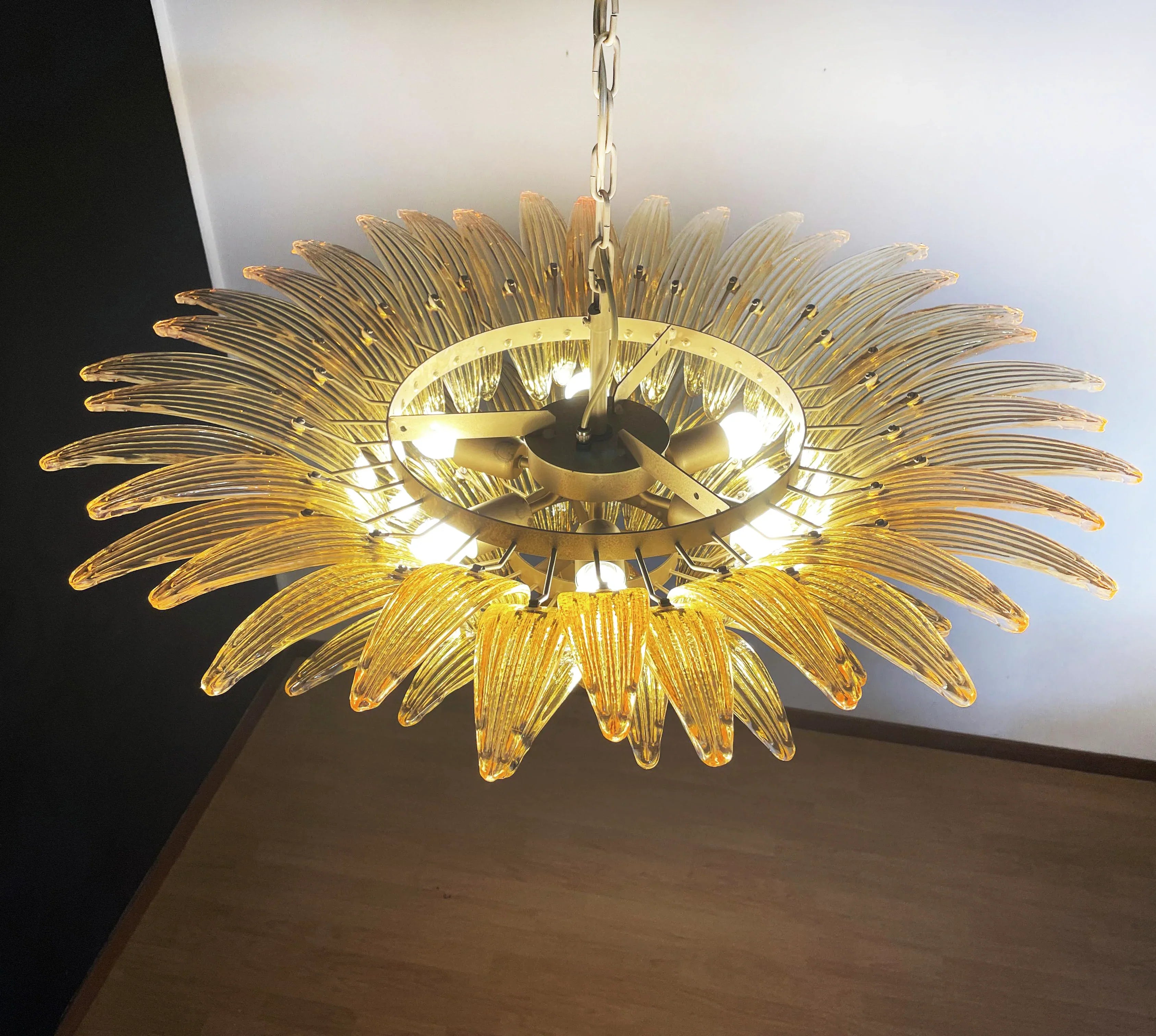 Murano Palmette Amber Chandelier product image