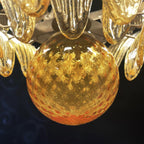 Murano Palmette Amber Chandelier product image