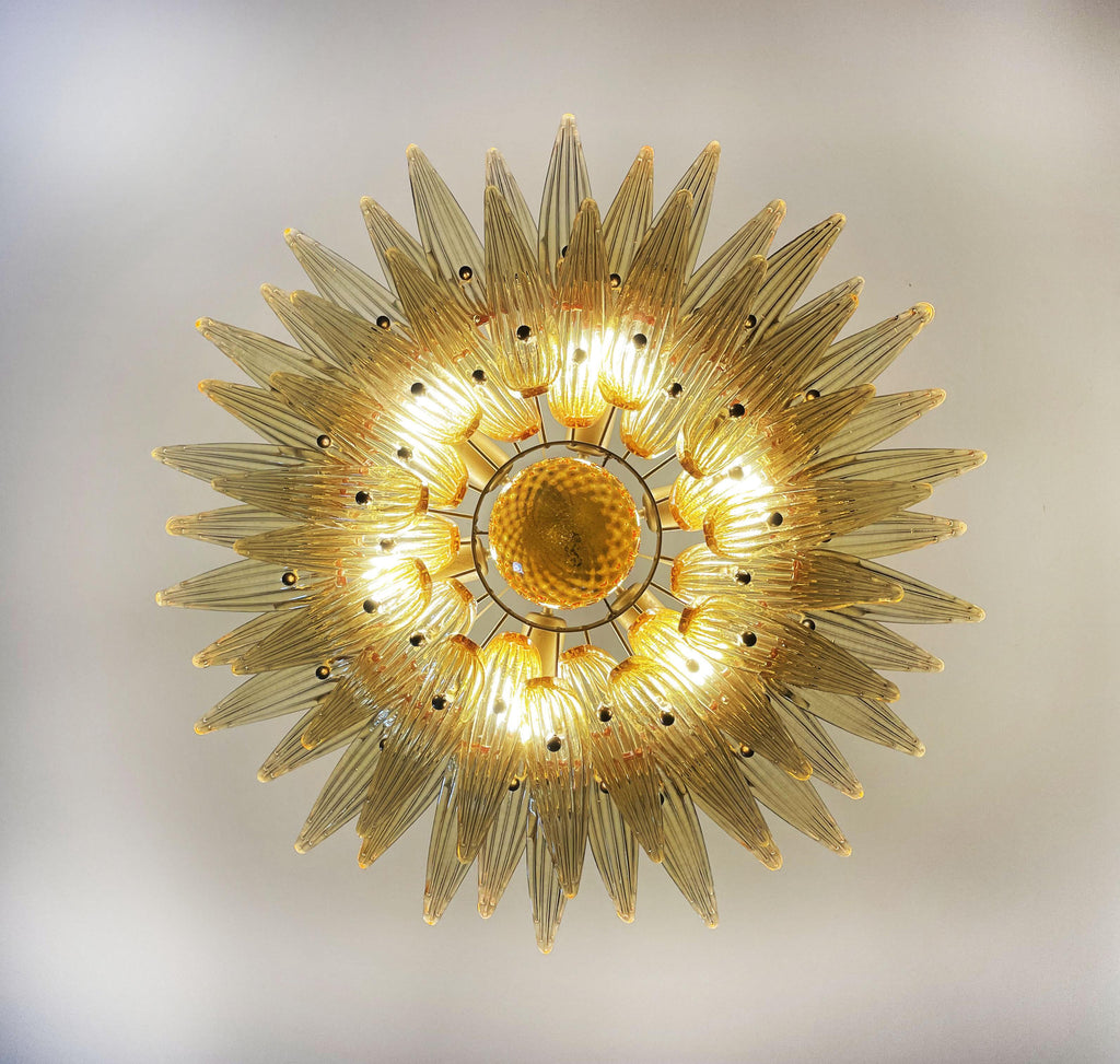 Murano Palmette Amber Chandelier product image