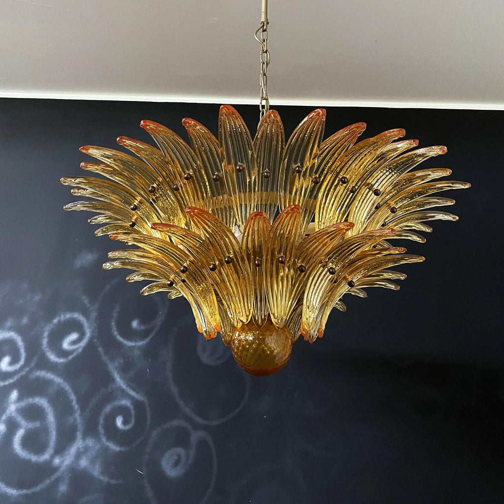 Murano Palmette Amber Chandelier product image