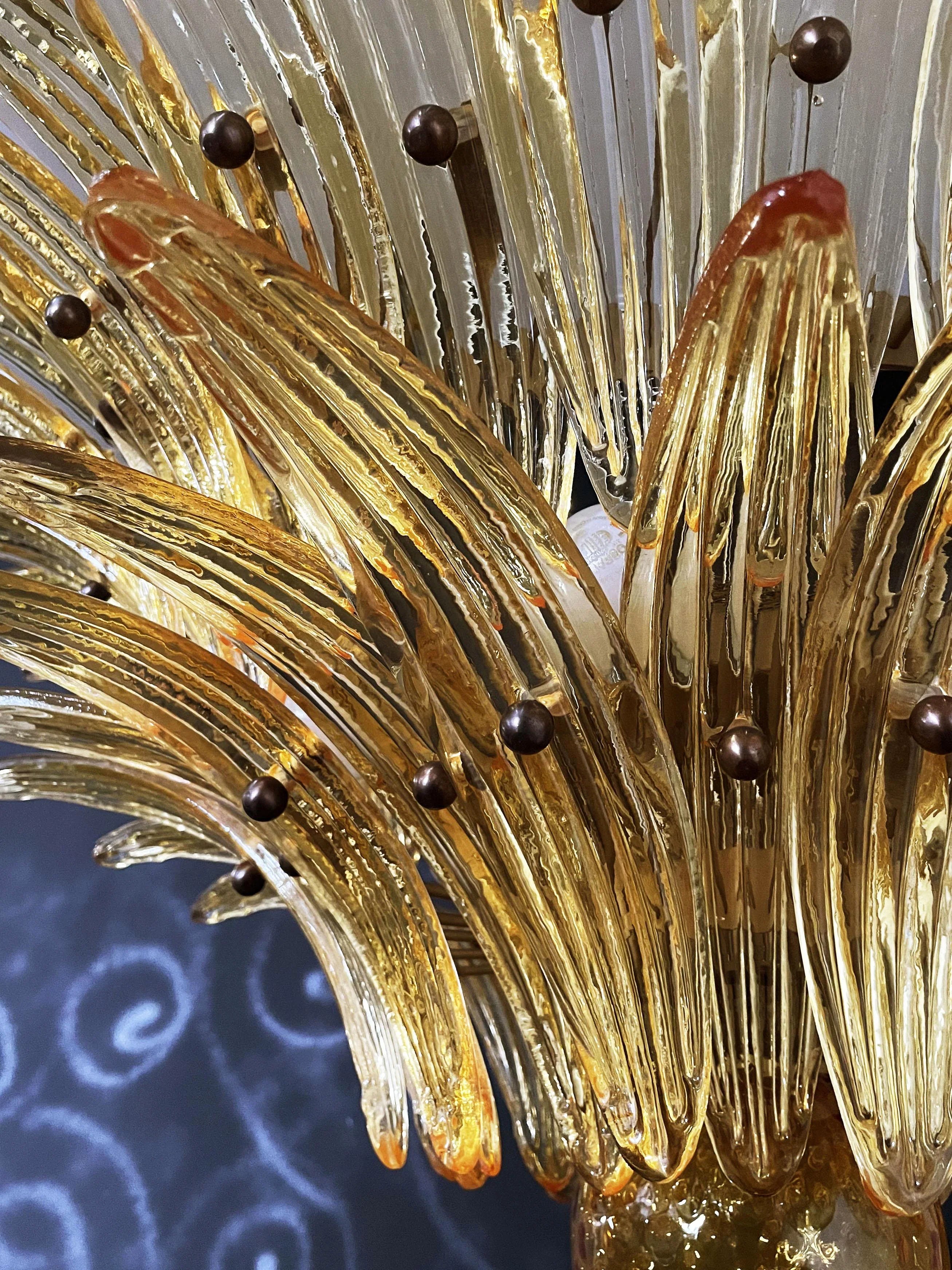 Murano Palmette Amber Chandelier product image