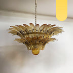 Murano Palmette Amber Chandelier product image