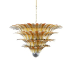 Murano Palmette Amber Trasparent Chandelier product image