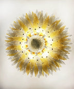 Murano Palmette Amber Trasparent Chandelier product image