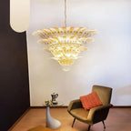 Murano Palmette Amber Trasparent Chandelier product image
