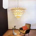 Murano Palmette Amber Trasparent Chandelier product image