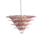Murano Palmette Pink Chandelier by Bling Lighting Studio