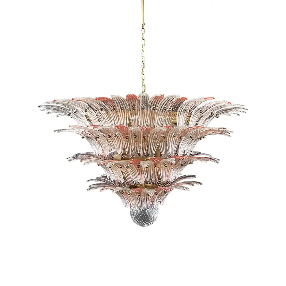 Murano Palmette Pink Trasparent Chandelier product image