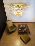 Murano Palmette Pink Trasparent Chandelier product image
