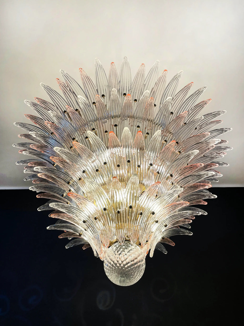 Murano Palmette Pink Trasparent Chandelier product image