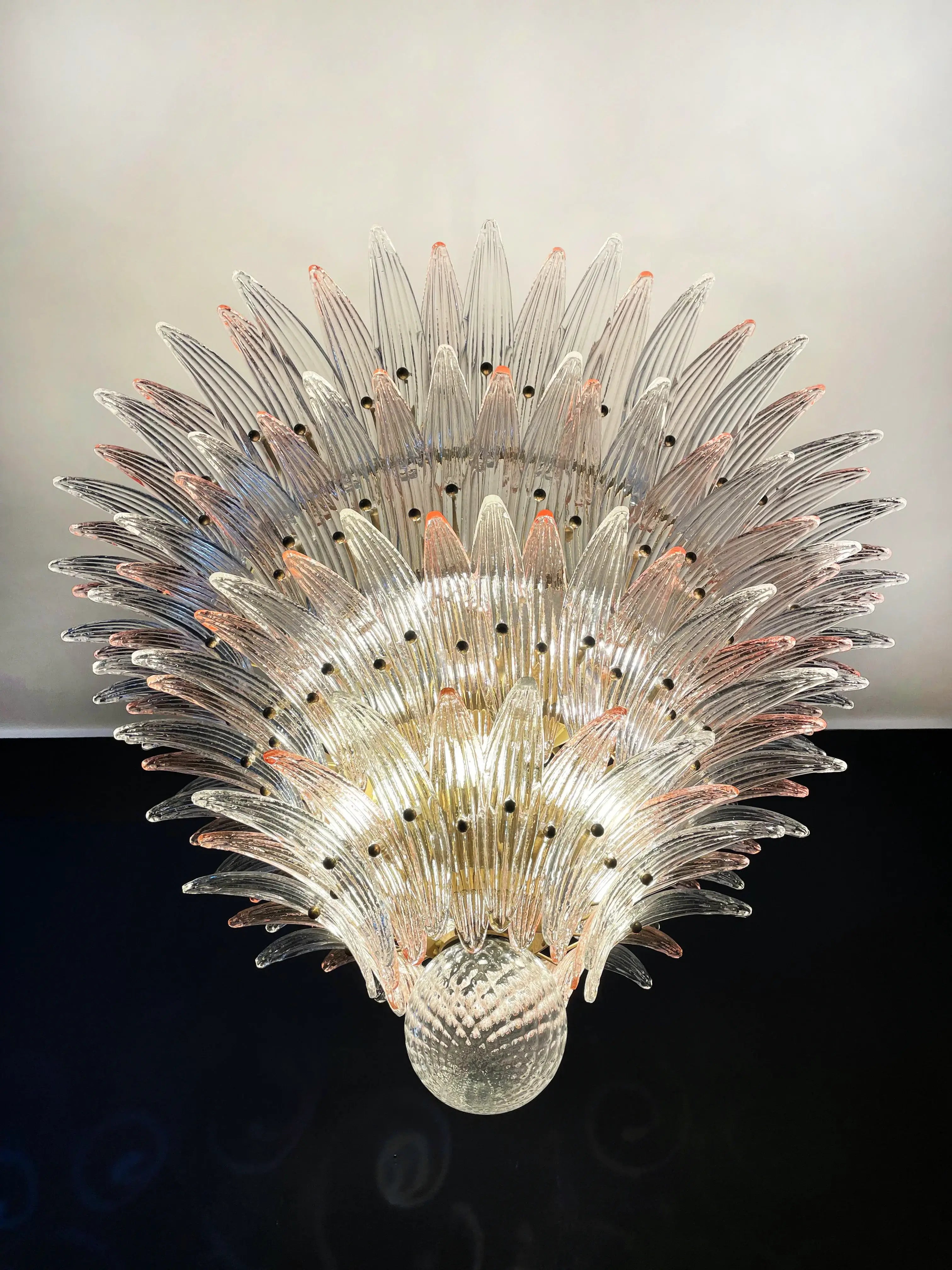 Murano Palmette Pink Trasparent Chandelier product image