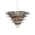 Palmette Murano Smoked Glass Chandelier by Bling Lighting Studio