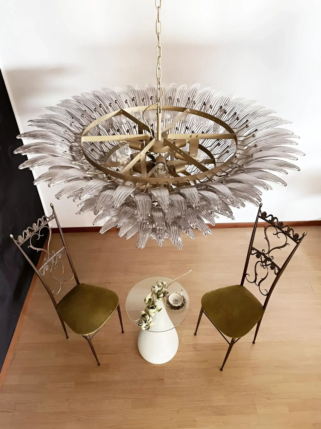 Palmette Murano Smoked Glass Chandelier product image