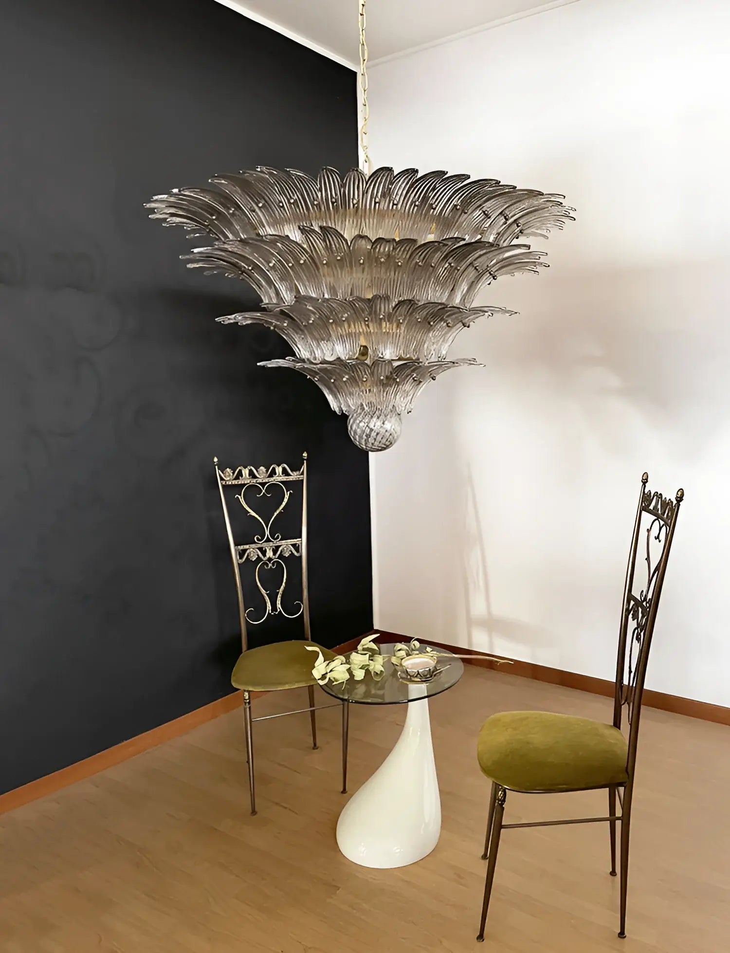 Palmette Murano Smoked Glass Chandelier product image