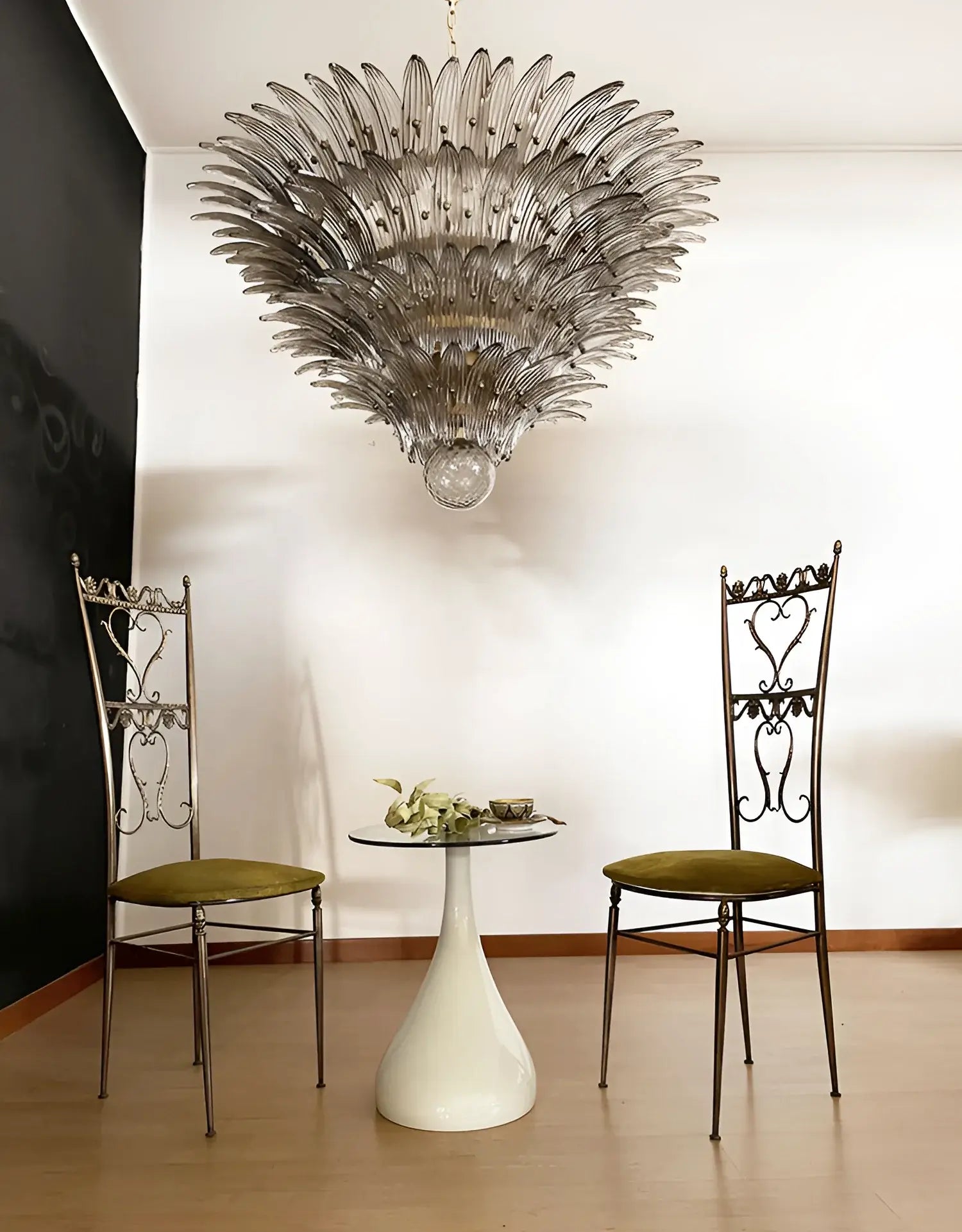 Palmette Murano Smoked Glass Chandelier product image