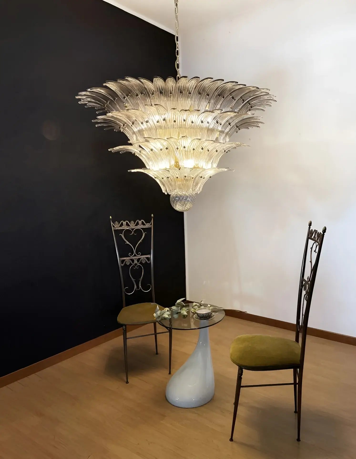 Palmette Murano Smoked Glass Chandelier product image