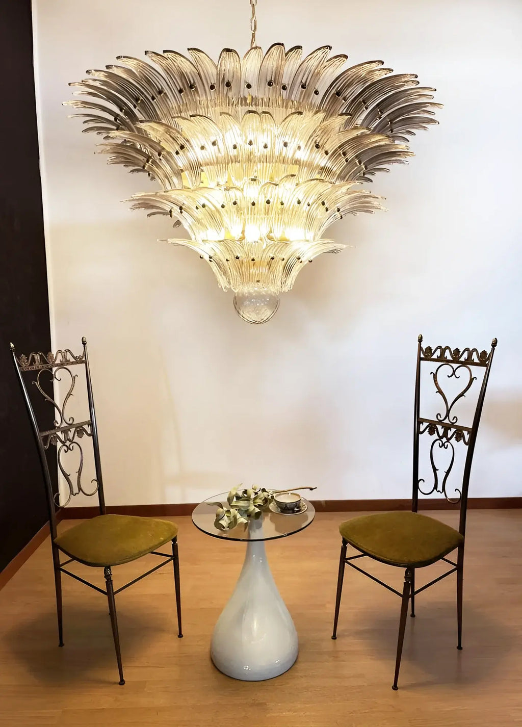Palmette Murano Smoked Glass Chandelier product image