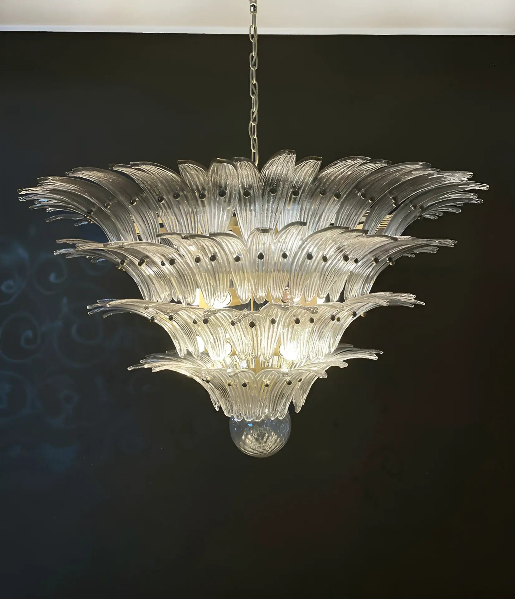 Palmette Murano Smoked Glass Chandelier product image